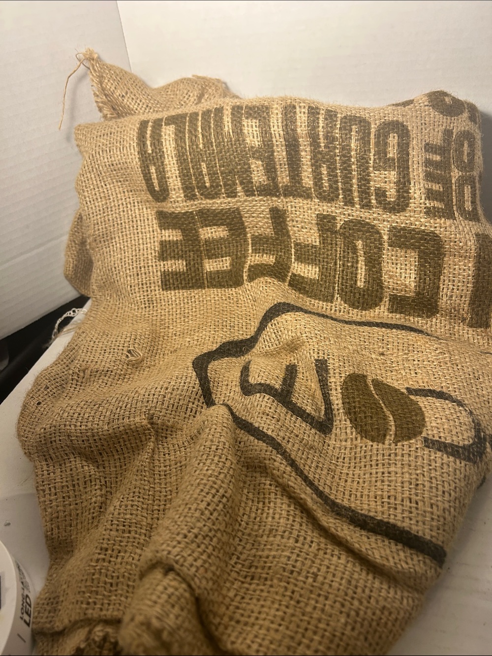 Rustic Burlap Coffee Sack with Printed Logo